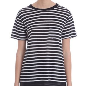 Alexanderwang.t Stripe Slub Jersey Tee, Pocket
